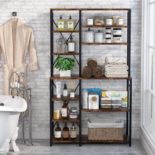 17 Stories Geyer 31.5'' Iron Standard Baker's Rack with Microwave